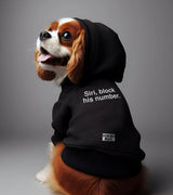 1 black Pet Hoodie white Siri block his number #color_black