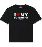 1 black T-Shirt white I LOVE MY BOYFRIEND #color_black