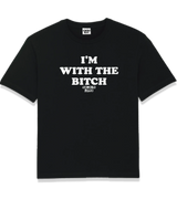 1 black T-Shirt white I'M WITH THE BITCH #color_black