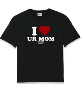 1 black T-Shirt white I love UR MOM #color_black