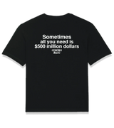 1 black T-Shirt white Sometimes all you need is $500 million dollars #color_black