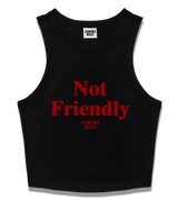 1 black Tank Crop Top red Not Friendly #color_black