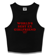 1 black Tank Crop Top red WORLD'S BEST EX GIRLFRIEND #color_black