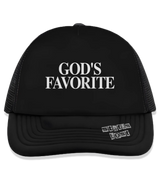 1 black Trucker Hat white GOD'S FAVORITE #color_black