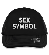 1 black Trucker Hat white SEX SYMBOL #color_black