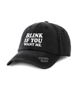 1 black Vintage Cap white BLINK IF YOU WANT ME #color_black