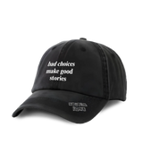 1 black Vintage Cap white bad choices make good stories #color_black