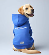 1 blue Pet Hoodie white I HATE YOU (FLIRTING) #color_blue