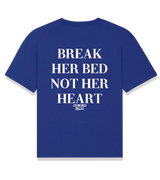 1 blue T-Shirt white BREAK HER BED NOT HER HEART #color_blue