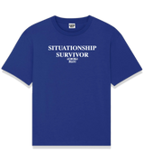 1 blue T-Shirt white SITUATIONSHIP SURVIVOR #color_blue