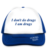 1 blue Trucker Hat blue I don't do drugs I am drugs #color_blue