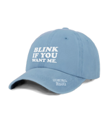 1 blue Vintage Cap white BLINK IF YOU WANT ME #color_blue