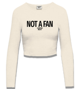 1 cream Cropped Longsleeve black NOT A FAN #color_cream