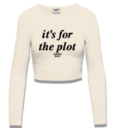 1 cream Cropped Longsleeve black it's for the plot #color_cream