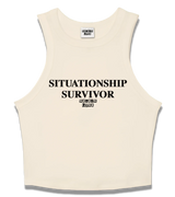 1 cream Tank Crop Top black SITUATIONSHIP SURVIVOR #color_cream