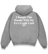 1 grey Boxy Hoodie white I Bought This Hoodie With My Ex's Credit Card #color_grey