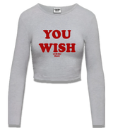 1 grey Cropped Longsleeve red YOU WISH #color_grey