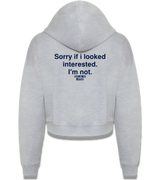 1 grey Cropped Zip Hoodie navyblue Sorry if i looked interested. I'm not #color_grey