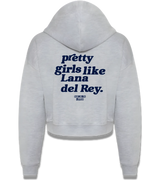 1 grey Cropped Zip Hoodie navyblue pretty girls like Lana del Rey #color_grey