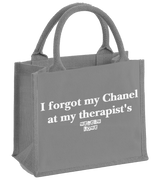 1 grey Mini Jute Bag white I forgot my Chanel at my therapist's #color_grey