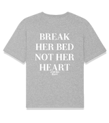 1 grey T-Shirt white BREAK HER BED NOT HER HEART #color_grey