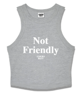 1 grey Tank Crop Top white Not Friendly #color_grey