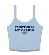 1 lightblue Cami Crop Top navyblue FLIRTING IS MY CARDIO #color_lightblue