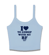 1 lightblue Cami Crop Top navyblue I love TO GOSSIP WITH MY BF #color_lightblue