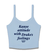 1 lightblue Cami Crop Top navyblue Kanye attitude with Drake's feelings #color_lightblue