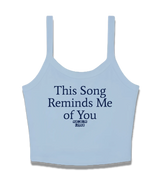 1 lightblue Cami Crop Top navyblue This Song Reminds Me of You #color_lightblue