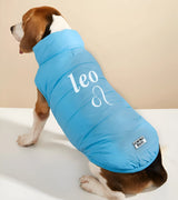 1 lightblue Pet Puffer Jacket white leo #color_lightblue