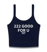 1 navy Cami Crop Top white 222 GOOD FOR U #color_navy