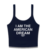 1 navy Cami Crop Top white I AM THE AMERICAN DREAM #color_navy