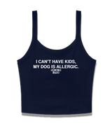 1 navy Cami Crop Top white I CAN'T HAVE KIDS MY DOG IS ALLERGIC #color_navy