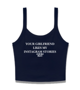 1 navy Cami Crop Top white YOUR GIRLFRIEND LIKES MY INSTAGRAM STORIES #color_navy