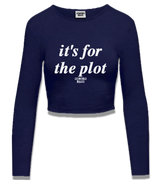 1 navy Cropped Longsleeve white it's for the plot #color_navy