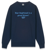 1 navy Sweatshirt lightblue Your boyfriend is a great kisser! #color_navy