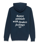 1 navy Zip Hoodie white Kanye attitude with Drake's feelings #color_navy