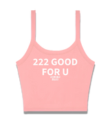 1 pink Cami Crop Top white 222 GOOD FOR U #color_pink