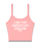 1 pink Cami Crop Top white I AM THE AMERICAN DREAM #color_pink
