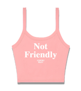1 pink Cami Crop Top white Not Friendly #color_pink
