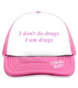 1 pink Trucker Hat pink I don't do drugs I am drugs #color_pink