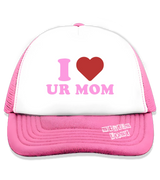 1 pink Trucker Hat pink I love UR MOM #color_pink