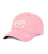 1 pink Vintage Cap white BLINK IF YOU WANT ME #color_pink