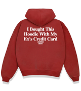 1 red Boxy Hoodie white I Bought This Hoodie With My Ex's Credit Card #color_red