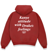 1 red Boxy Hoodie white Kanye attitude with Drake's feelings #color_red