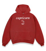 1 red Boxy Hoodie white capricorn #color_red