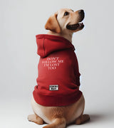1 red Pet Hoodie white DON'T FOLLOW ME I'M LOST TOO #color_red
