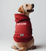 1 red Pet Hoodie white NOT A FAN #color_red