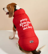1 red Pet Puffer Jacket white pretty girls like Lana del Rey #color_red